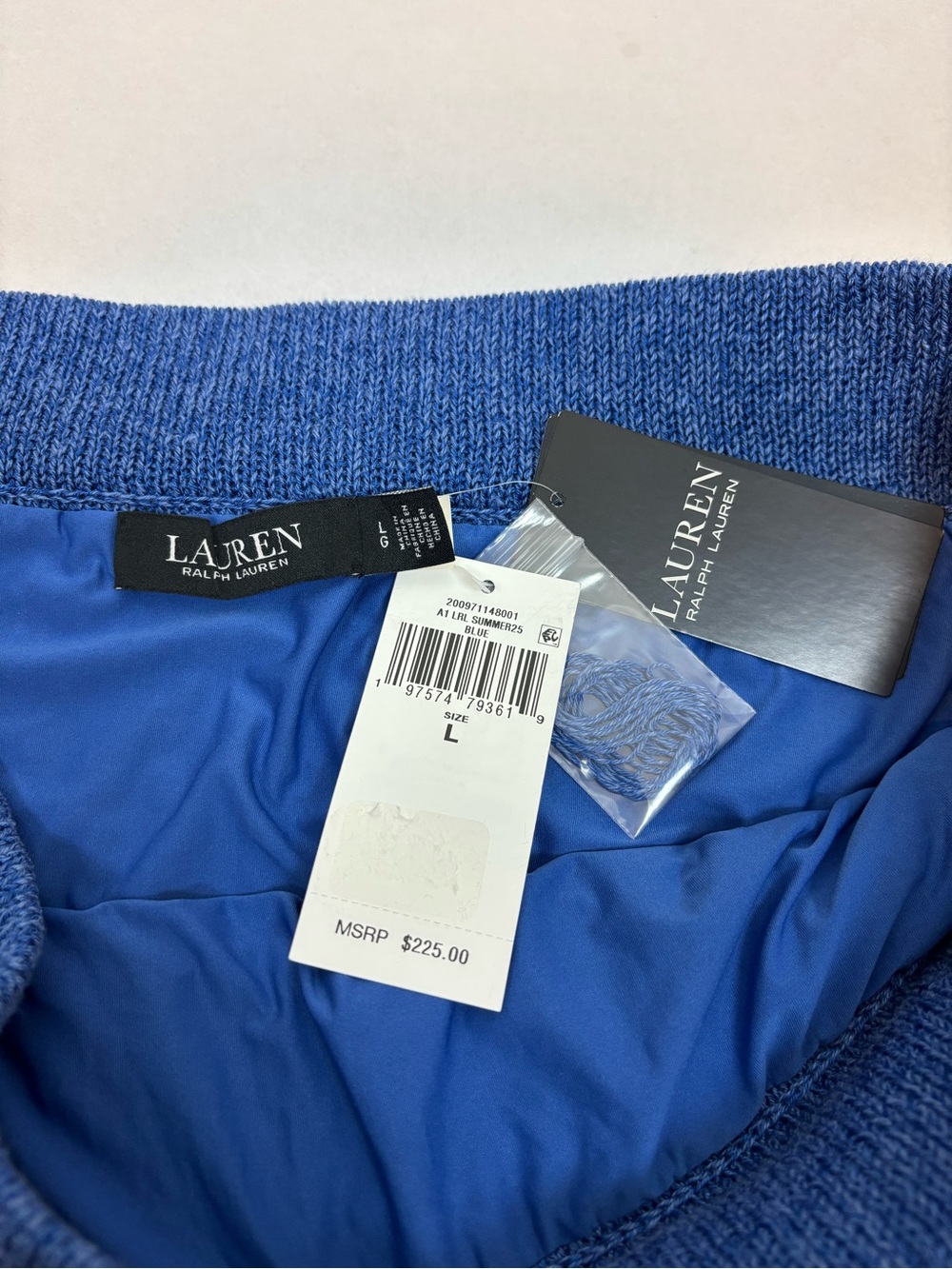 Lauren Ralph Lauren Pointelle-Knit Linen-Blend Crochet Midi Skirt Size L - Picture 6 of 9